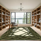Nautical Rope Frame Bordered Rug