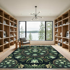 Green Floral Medallion Harmony Rug