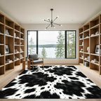 Monochrome Animal Spotted Ink Brush Rug