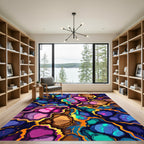 Vibrant Cosmic Amorphous Abstract Rug