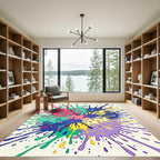 Vibrant Splatter Abstract Splash Rug