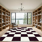 Monochromatic Checkerboard Blocks Rug