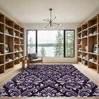 Lavendar Fillee Damask Flourish Rug