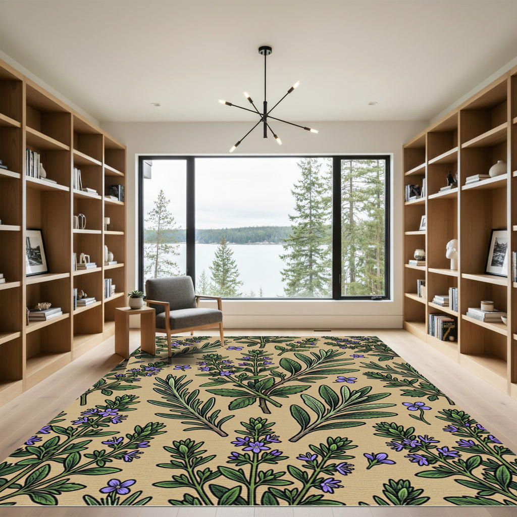 Botanical Herb Garden Earthy Sage Rug