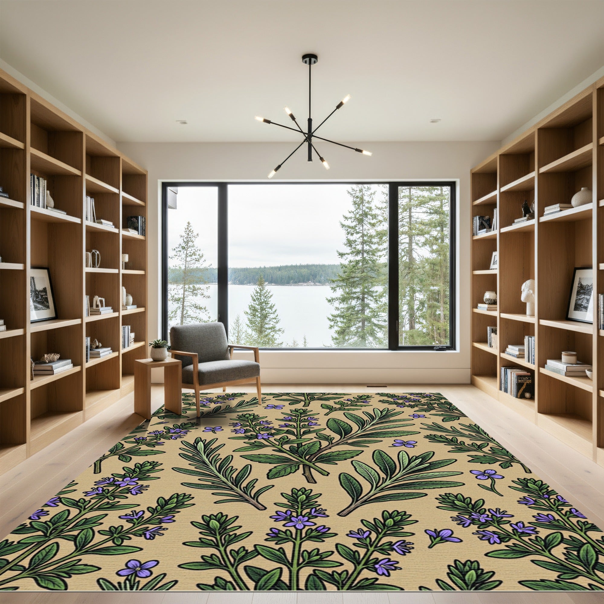 Botanical Herb Garden Earthy Sage Rug