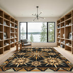 Starburst Geometric Earth Tone Area Rug