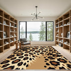 Golden Brown Animal Print Spots Rug