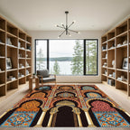 Rich Tones Geometric Archway Medallion Rug