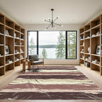 Rustic Grunge Stripe Textured Ground Rug