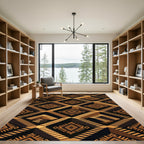 Earthy Diamonds Cubes Staircase Rug