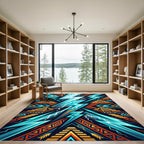 Jagged Lightning Tribal Pyramid Rug