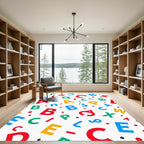 Colorful Alphabet Scatter Rug
