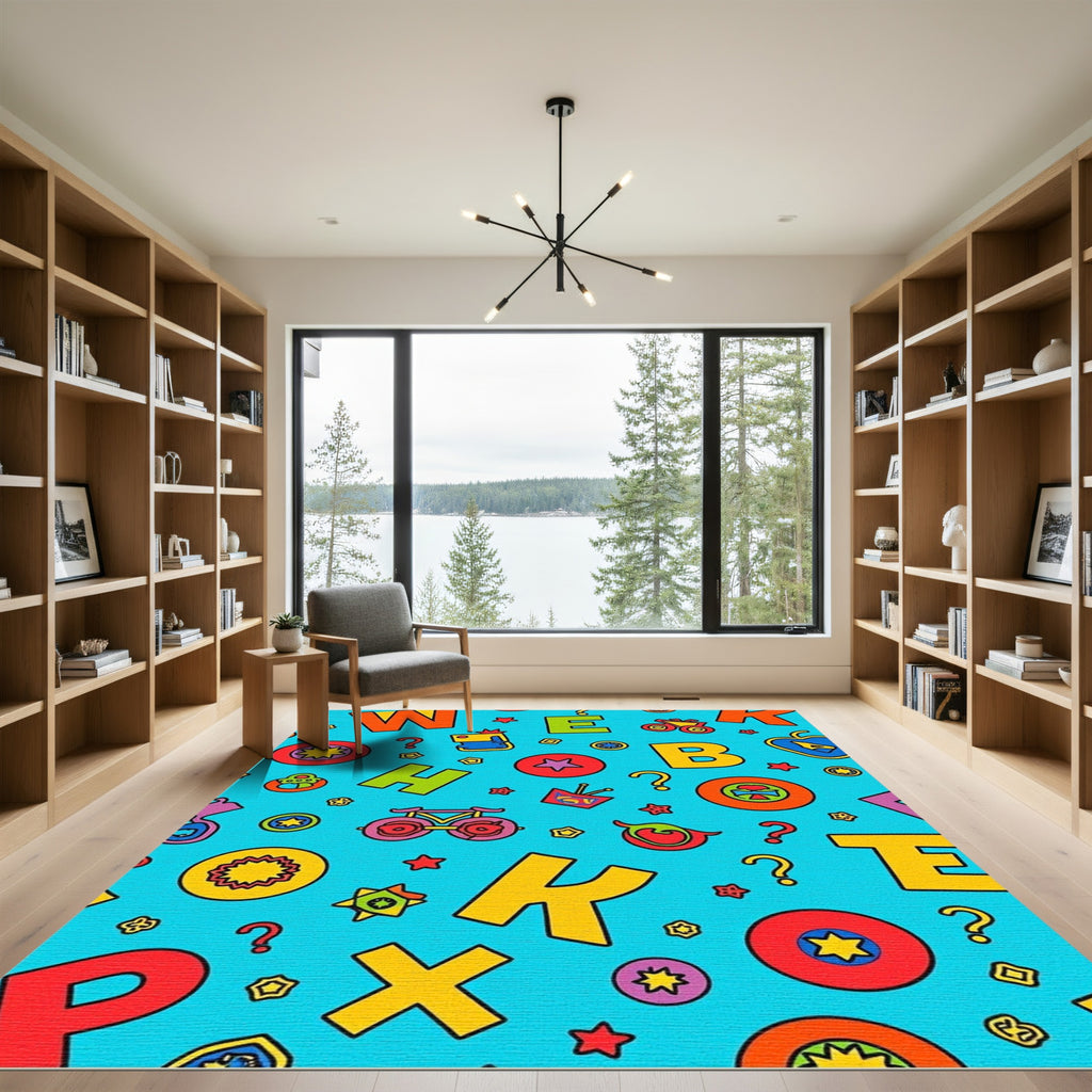 Alphabetical Whimsy Fun Objects Rug