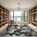 Whimsical Forest Mouse Illustration Woodland Art Rug