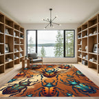 Amber Beetle Insect Art Illustration Rug