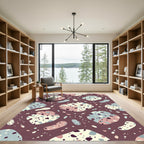 Terrazzo Speckled Earthy Tones Abstract Rug