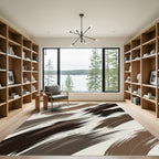 Earthy Tones Brushstroke Swirl Rug