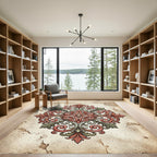 Ornate Terracotta Sage Acanthus Medallion Rug