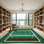 Green Football Field Athletic Stadium Rug