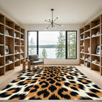 Bold Animalistic Leopard Spot Rug