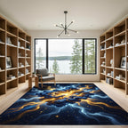 Cosmic Radiant Nebula Energy Swirl Rug