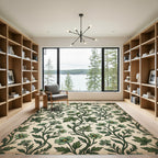 Vintage Sage Floral Botanical Vines Rug