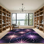 Cosmic Purple Starburst Nebula Rug