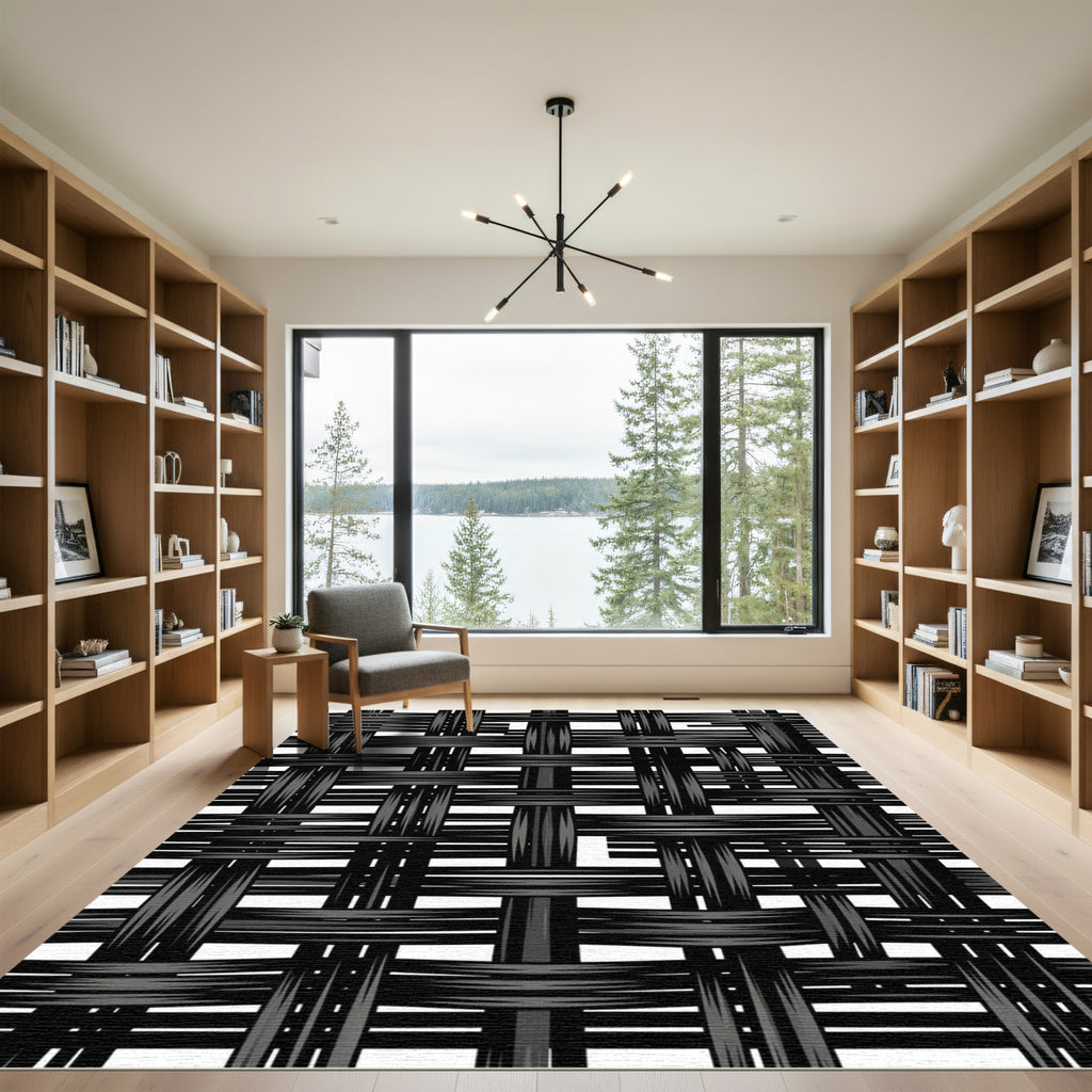 Monochromatic Woven Texture Rug