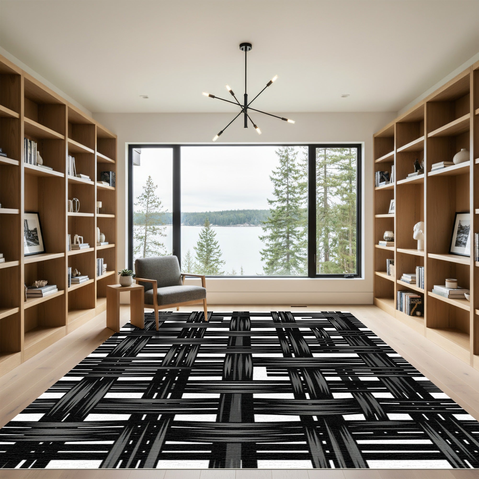 Monochromatic Woven Texture Rug