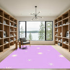 Lavender Yellow Starburst Sparkle Whimsy Rug