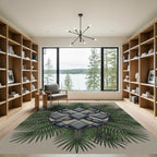 Tropical Serpent and Diamond Geo Rug