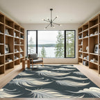 Ethereal Feather Cloud Celestial Art Rug