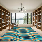 Oceanic Wave Stripe Rug