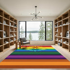 Rainbow Sunflower Bloom Rug