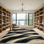 Monochromatic Abstract Flowing Wave Rug