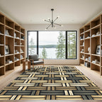 Woven Straw Basketweave Texture Rug