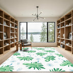Green Spiky Creatures Whimsical Repeat Rug