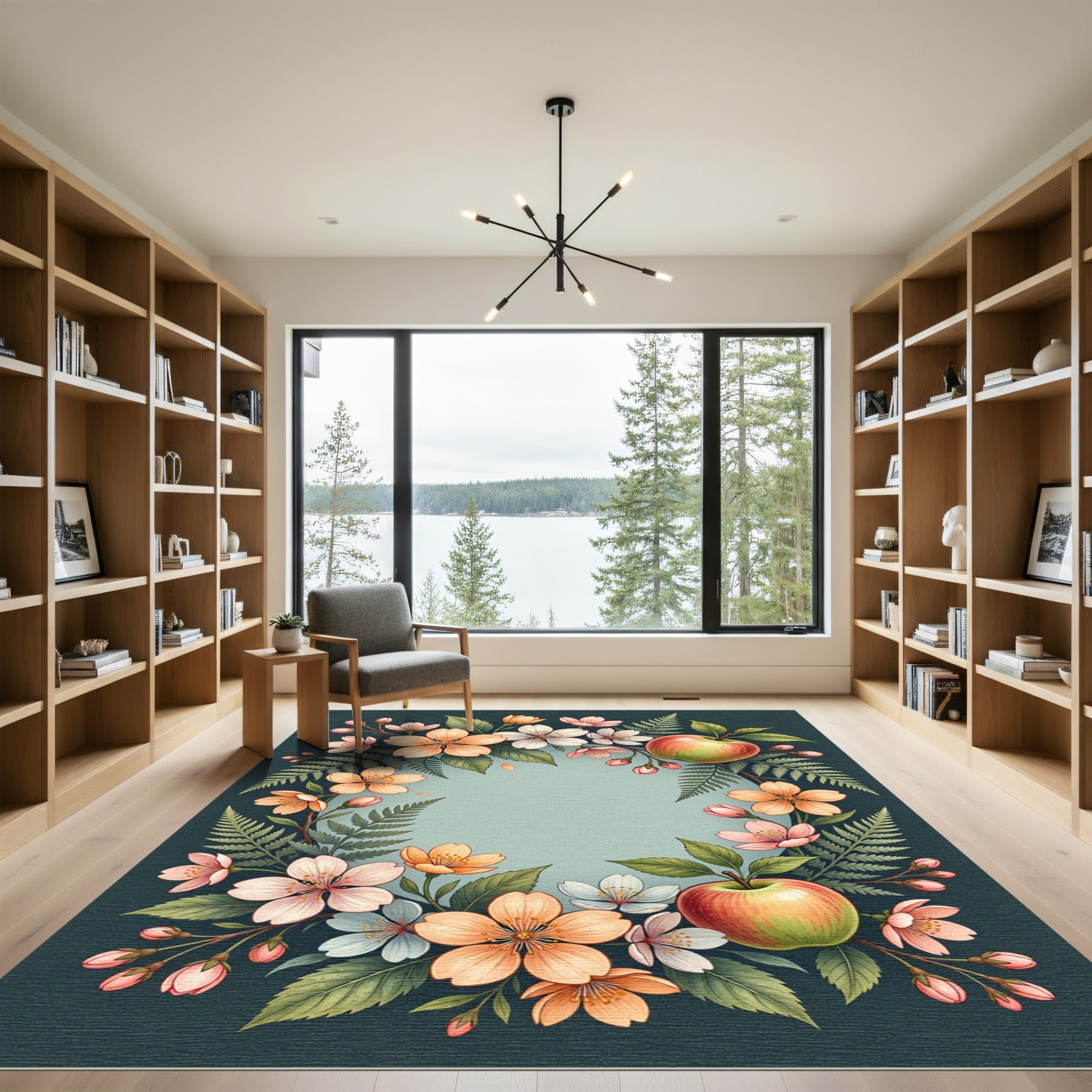 Orchard Blossom Apple Frame Rug