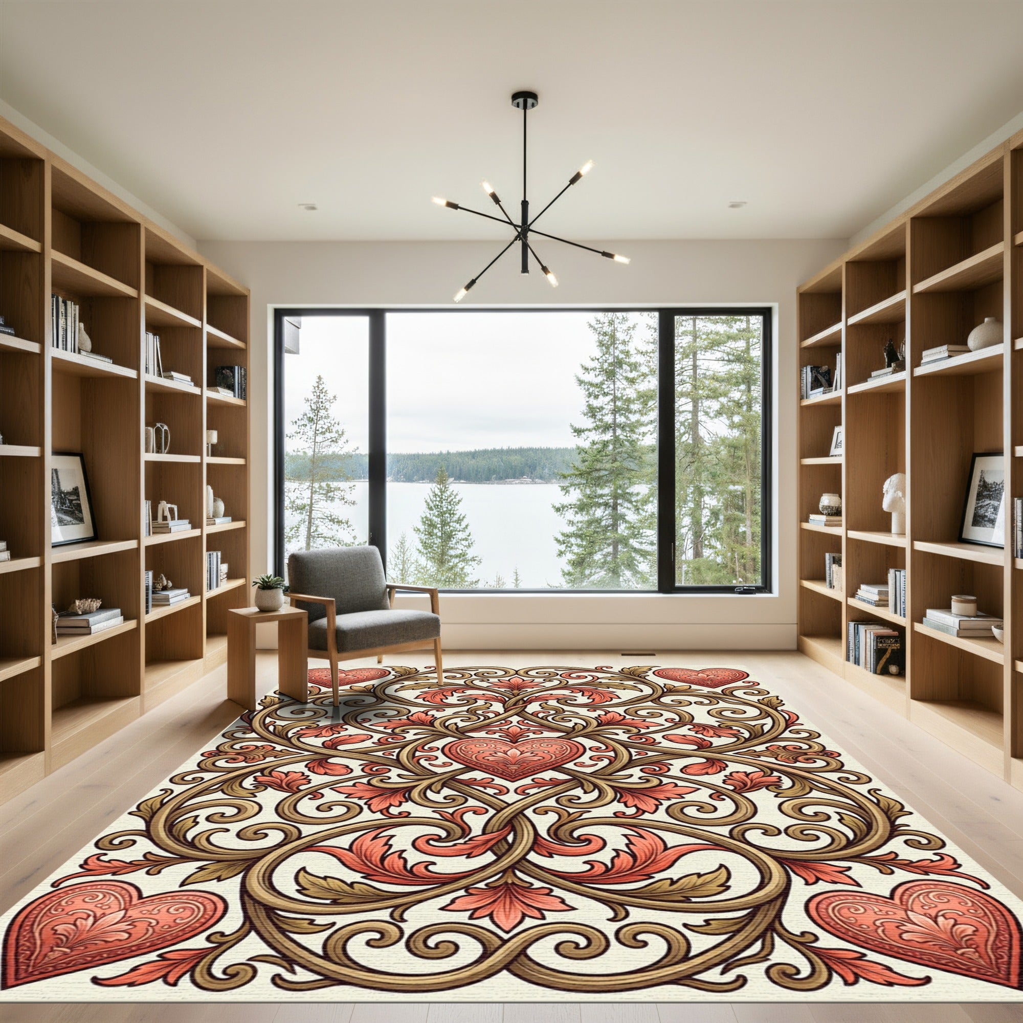 Crimson Heart Vine Flourish Rug