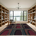 Royal Burgundy Archway Lattice Decor Rug