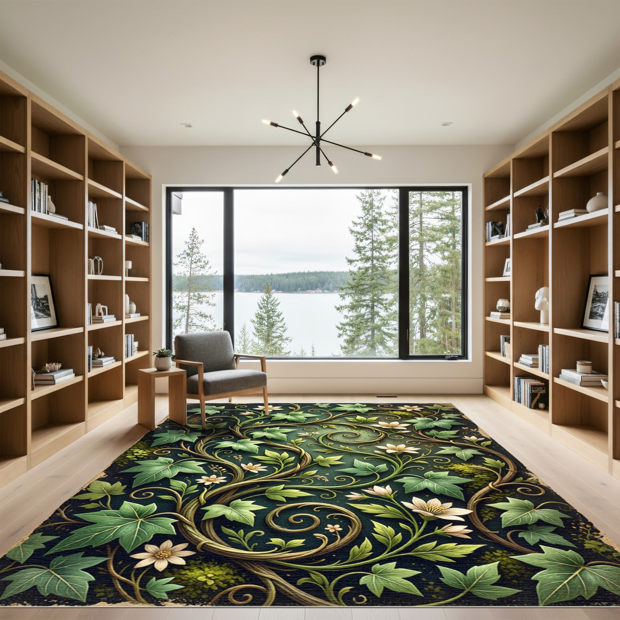Enchanted Forest Ivy Botanical Vine Rug