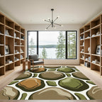 Earthy Amorphous Organic Shapes Rug