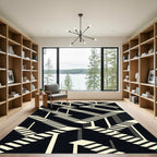 Monochromatic Stairway Optical Illusion Rug