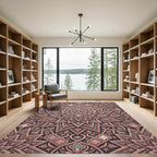 Rose Gold Geometric Star Medallion Rug