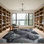 Silver Lantern Oriental Star Rug