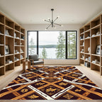 Golden Camel Caravan Geometric Ochre Rug