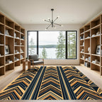 Triangular Chevron Stripes Geometric Abstract Rug