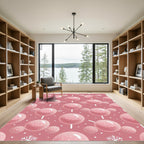 Pink Lollipop Snowfall Candy Rug