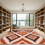 Earthy Toned Diamond Ikat Rug