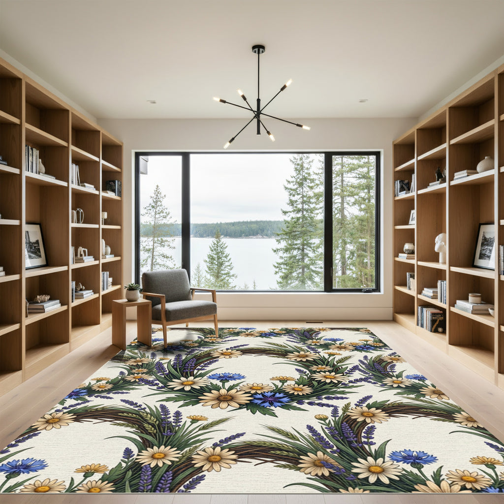 Wildflower Wreath Meadow Cream Rug